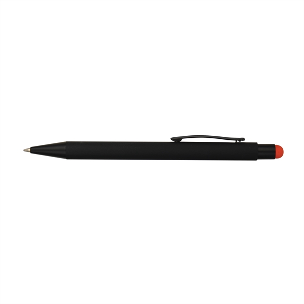 Soft Rubber Click Metal Ballpoint Pen w/Stylus... from ASI 41511 Brainchild USA Inc / BrainChild Gift Club