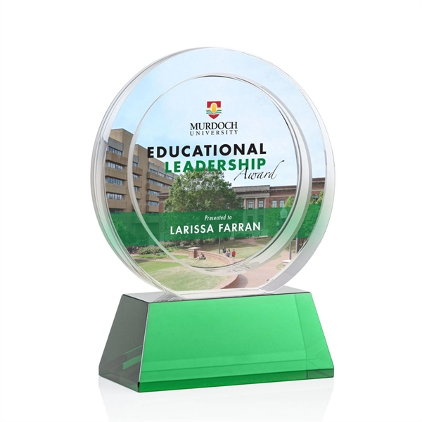 Templeton VividPrint™ Award on Base - Green... from ASI 84592 St Regis Group / St Regis