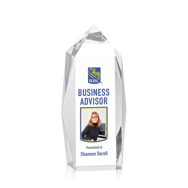 The Bloomington VividPrint™ Award is a brilliant thick Optical Crystal elongated... from ASI 84592 St Regis Group / St Regis