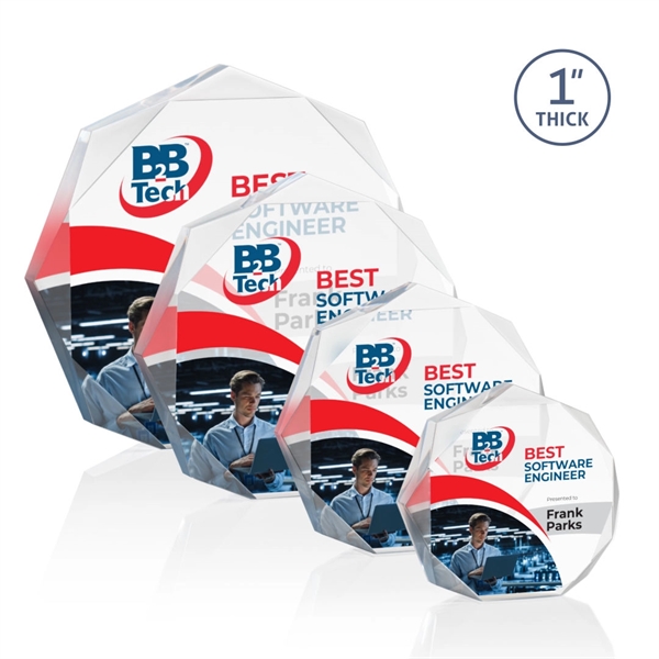 The Piedmont VividPrint™ Award is a dynamic freestanding polygon with recessed... from ASI 84592 St Regis Group / St Regis