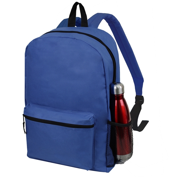 12" x 19" x 5" polyester backpack with front double zip... from ASI 37980 Bagworld