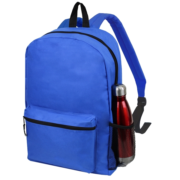 12" x 19" x 5" polyester backpack with front double zip... from ASI 37980 Bagworld