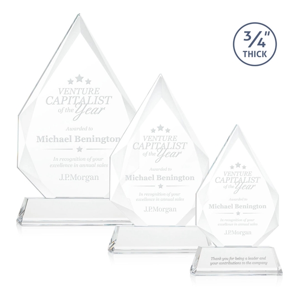 The classic Hawthorne 3/4" thick Starfire Crystal Award on Alberton Base... from ASI 84592 St Regis Group / St Regis