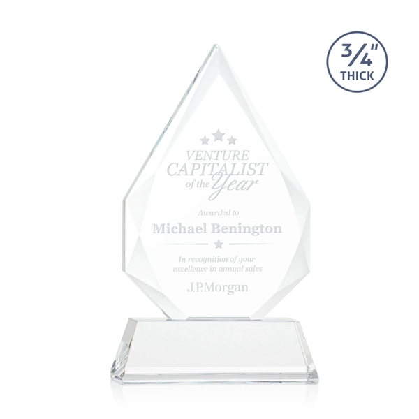 The classic Hawthorne 3/4" thick Starfire Crystal Award on Alberton Base... from ASI 84592 St Regis Group / St Regis