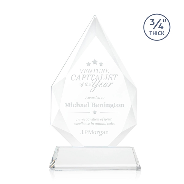 The classic Hawthorne 3/4" thick Starfire Crystal Award on Alberton Base... from ASI 84592 St Regis Group / St Regis