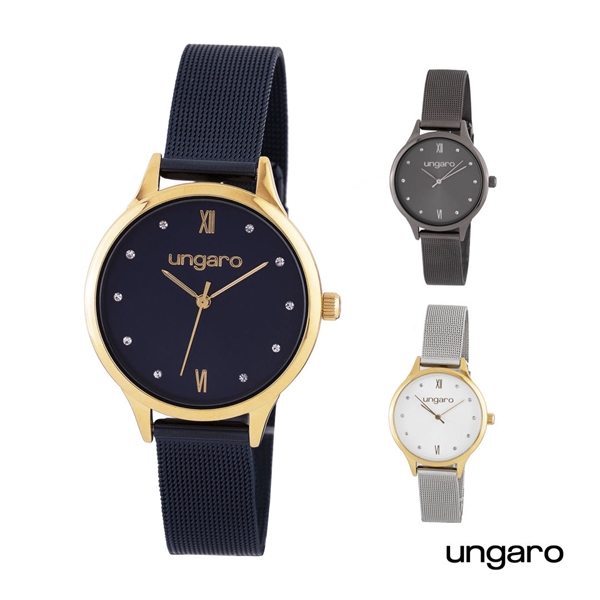 Ungaro® Pia Watch features statement mesh bands and lean cases are... from ASI 84592 St Regis Group