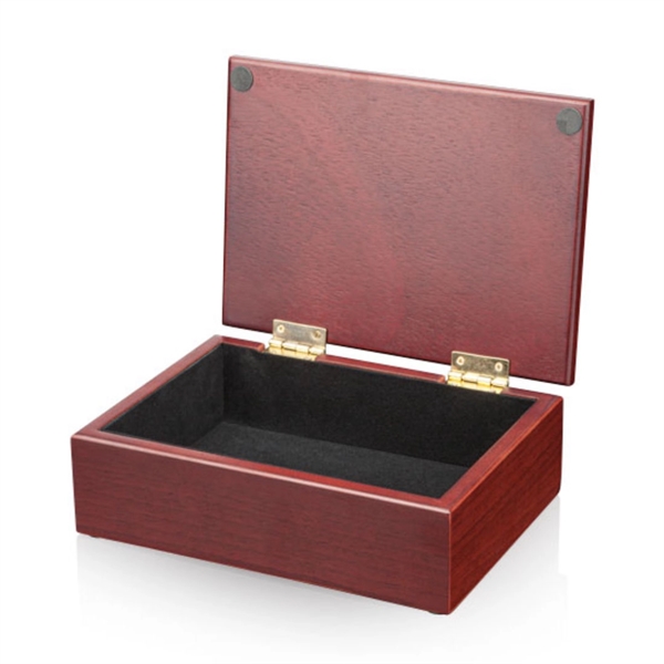 Wood gift box featuring a recessed lid with stone cast insert.... from ASI 84592 St Regis Group / R S Owens & Co Inc