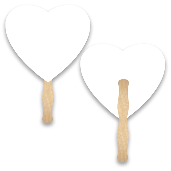 Full color,  heart shaped hand fan.... from ASI 93520 Ventura Inc