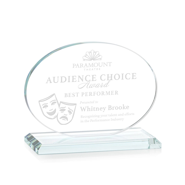 The Austin Award features a 1/2" thick Starfire oval mounted on... from ASI 84592 St Regis Group / St Regis