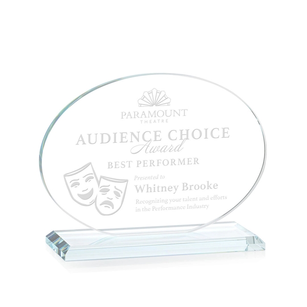 The Austin Award features a 1/2" thick Starfire oval mounted on... from ASI 84592 St Regis Group / St Regis