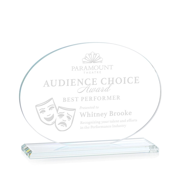 The Austin Award features a 1/2" thick Starfire oval mounted on... from ASI 84592 St Regis Group / St Regis