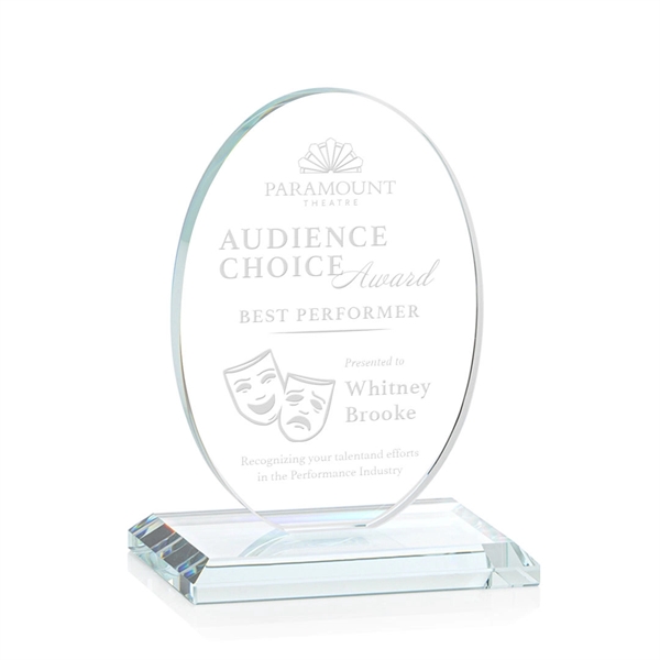 The Austin Award features a 1/2" thick Starfire oval mounted on... from ASI 84592 St Regis Group / St Regis