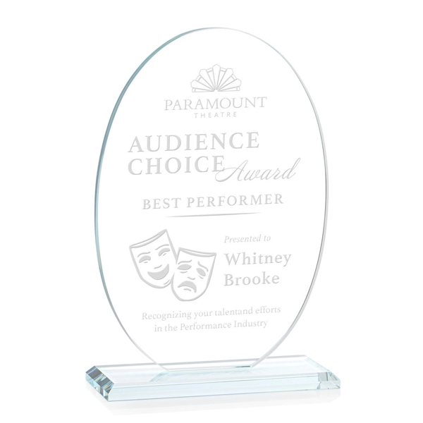 The Austin Award features a 1/2" thick Starfire oval mounted on... from ASI 84592 St Regis Group / St Regis