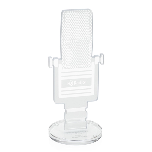 9" starfire microphone award.... from ASI 84592 St Regis Group / Prestige Glass