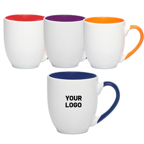 Two tone ceramic mug with 16 oz. capacity with silkscreen imprint... from ASI 37218 Athena Promo (tm)