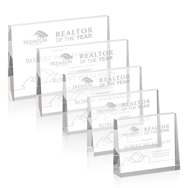 The Lansing Award is a thick freestanding acrylic award that tapers... from ASI 84592 St Regis Group / St Regis