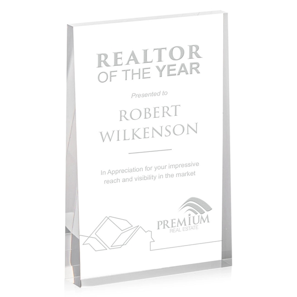 The Lansing Award is a thick freestanding acrylic award that tapers... from ASI 84592 St Regis Group / St Regis