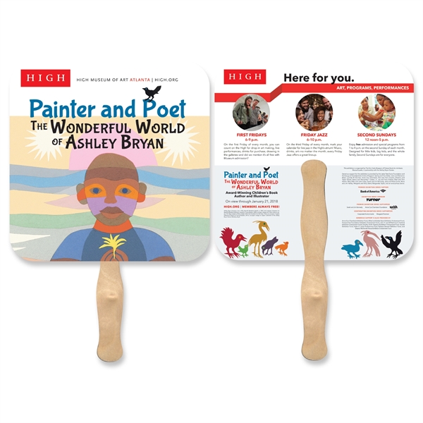 Full Color Rounded square shaped hand fan.... from ASI 93520 Ventura Inc