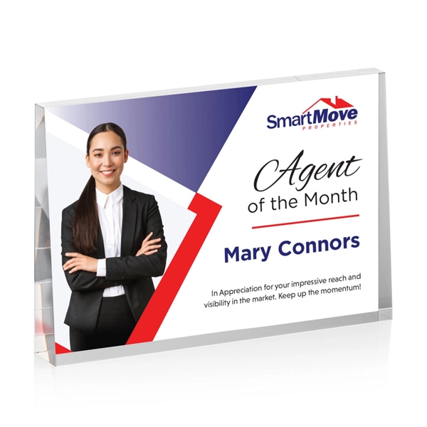 The Lansing VividPrint™ Award is a thick freestanding acrylic award that... from ASI 84592 St Regis Group / St Regis