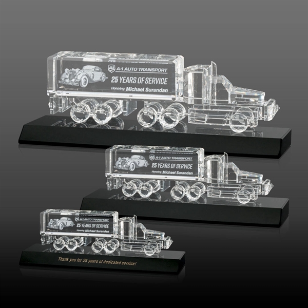 Crystal 18 Wheeler on Base (3D) - Black... from ASI 84592 St Regis Group / St Regis