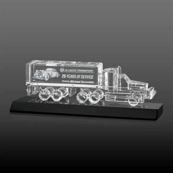 Crystal 18 Wheeler on Base (3D) - Black... from ASI 84592 St Regis Group / St Regis