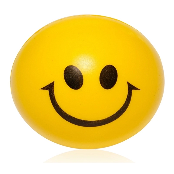 Smiley stress reliever ball plus 1 color silkscreen imprint on 1... from ASI 37218 Athena Promo (tm)