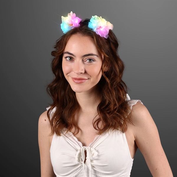 Flower Ears Color Change LED Headband; Blank Pricing... from ASI 34194 ALightPromos