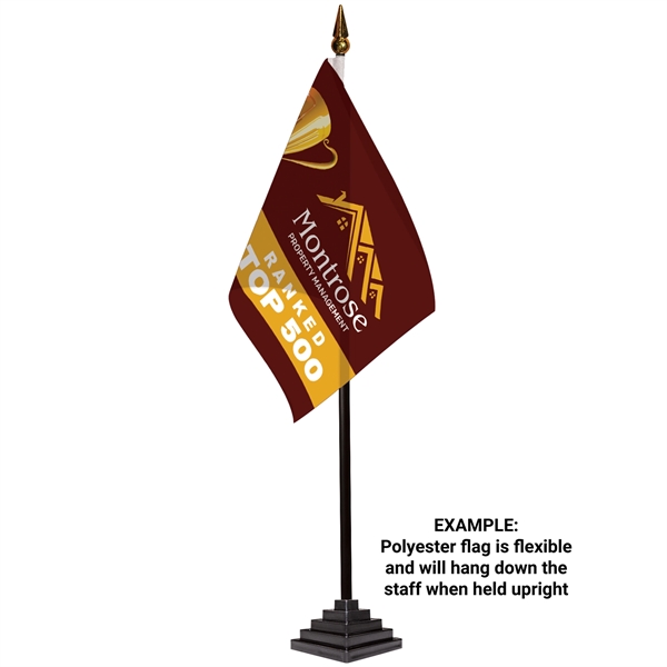 Handheld stick flag with 4" x 6" full color polyester flag... from ASI 80228 Quinn