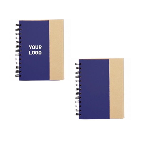 Eco-friendly magnetic two-tone spiral notebook with 1 color silkscreen imprint on... from ASI 37218 Athena Promo (tm)