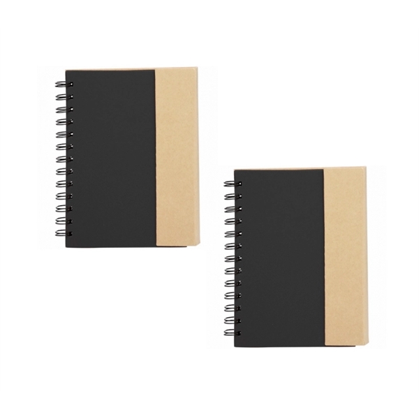 Eco-friendly magnetic two-tone spiral notebook with 1 color silkscreen imprint on... from ASI 37218 Athena Promo (tm)