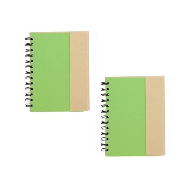 Eco-friendly magnetic two-tone spiral notebook with 1 color silkscreen imprint on... from ASI 37218 Athena Promo (tm)