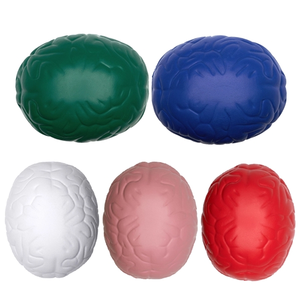 Brain shaped stress reliever ball plus 1 color silkscreen imprint on... from ASI 37218 Athena Promo (tm)