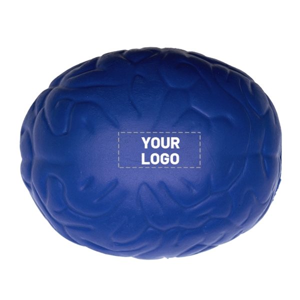 Brain shaped stress reliever ball plus 1 color silkscreen imprint on... from ASI 37218 Athena Promo (tm)