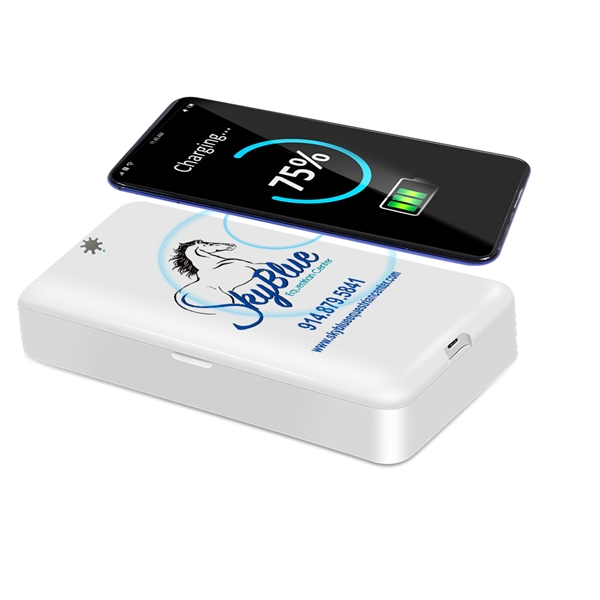 The Aurora UV Sanitizer with Qi Wireless Charger is dual purpose... from ASI 90154 Sunjoy Group Inc