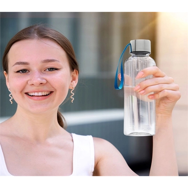 Plastic water bottle with strap,17 oz. capacity with 1 color silkscreen... from ASI 37218 Athena Promo (tm)