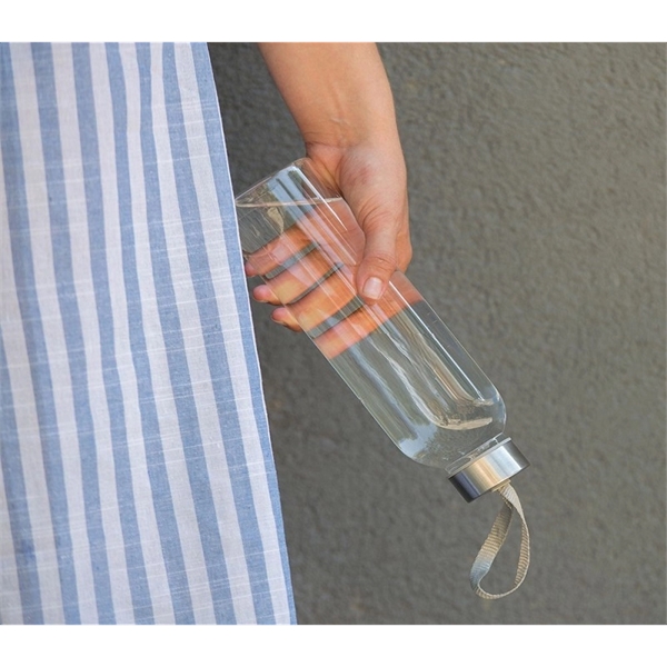 Plastic water bottle with strap,17 oz. capacity with 1 color silkscreen... from ASI 37218 Athena Promo (tm)