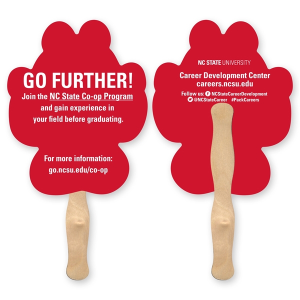 Maximum 10" x 15" custom hand fan with 8" basswood handle.... from ASI 93520 Ventura Inc