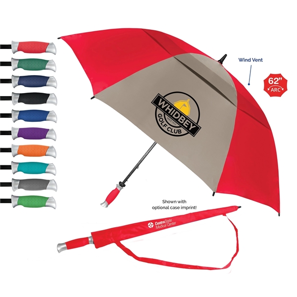 Manual opening umbrella with 62" arc, all fiberglass construction and alternating... from ASI 89955 StrombergBrand / Stromberg Brand Stromberg