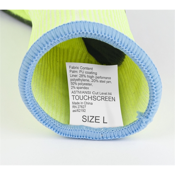 Hi-Viz cut resistant palm dipped gloves... from ASI 62192 Illinois Glove Co / Honest Abe®