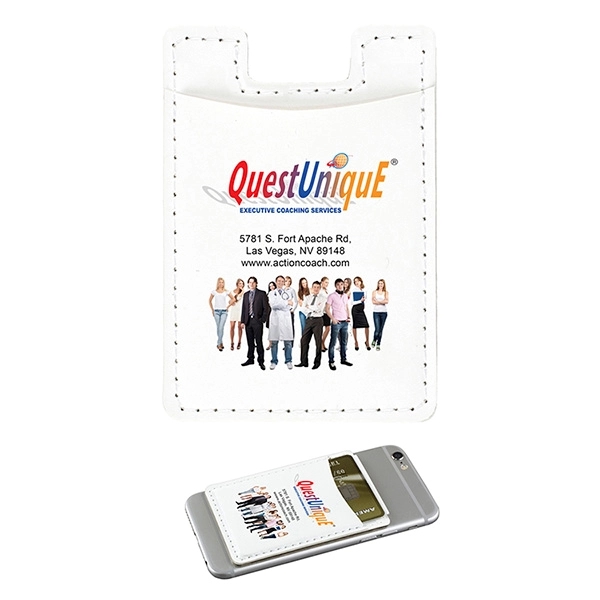 2 1/2" x 3 5/8" PVC and PU leatherette cellphone wallet... from ASI 62660 Innovation Line