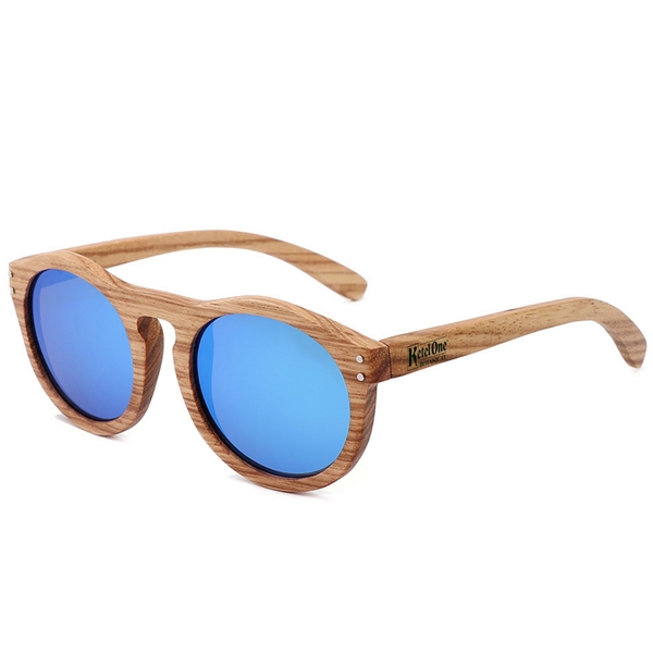 Zebra full wood mirrored sunglasses.... from ASI 57371 Eyevertising