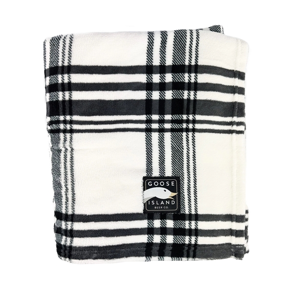 50" x 60" plush solid or patterned throw blanket with a... from ASI 92980 WOV-IN® / Universal Strap/Wov-In Line