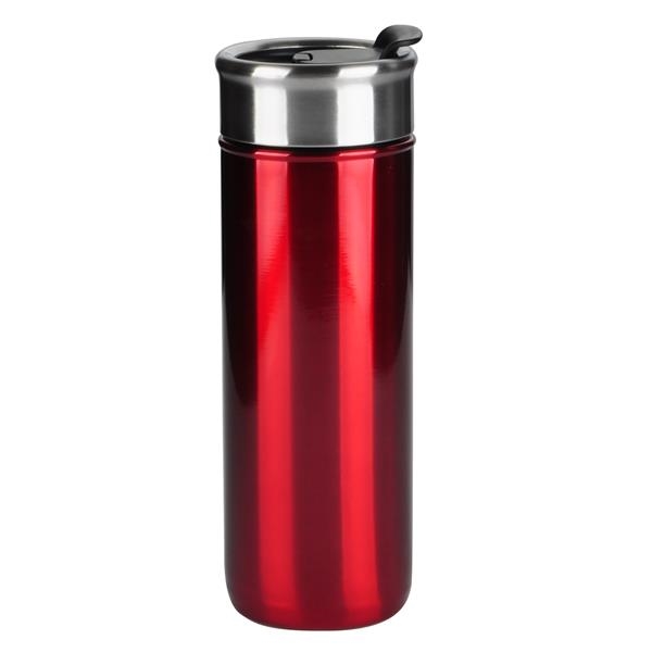 18 oz. no spill travel tumbler with screw on snap lid.... from ASI 38980 Bay State Specialty Co