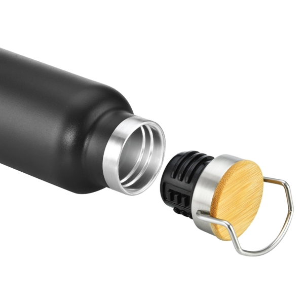 22 oz. insulated stainless steel water bottle with an attached screw-on... from ASI 57655 STOPNGO Line