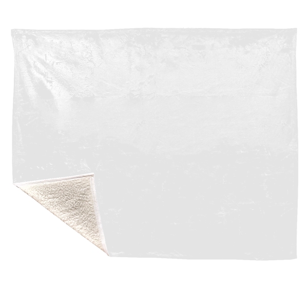 50" x 60" blanket with silk-touch front and faux sherpa on... from ASI 61125 Hit Promotional Products / Hit®