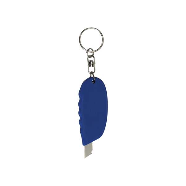Retractable blade box cutter knife keychain plus 1 color silkscreen imprint... from ASI 37218 Athena Promo (tm)