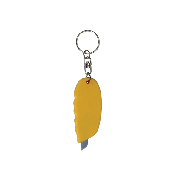 Retractable blade box cutter knife keychain plus 1 color silkscreen imprint... from ASI 37218 Athena Promo (tm)
