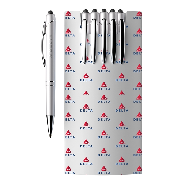 A collection of five Glacio Ballpoint Stylus Pens, presented in a... from ASI 88660 Spector & Co.