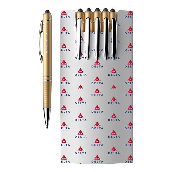 A collection of five Glacio Ballpoint Stylus Pens, presented in a... from ASI 88660 Spector & Co.