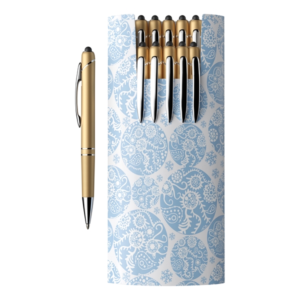 A collection of ten Glacio Ballpoint Stylus Pens, presented in a... from ASI 88660 Spector & Co.